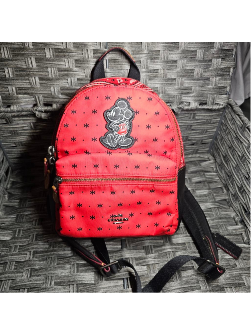 Coach x Disney Mickey Mouse Bandana Charlie Backpack